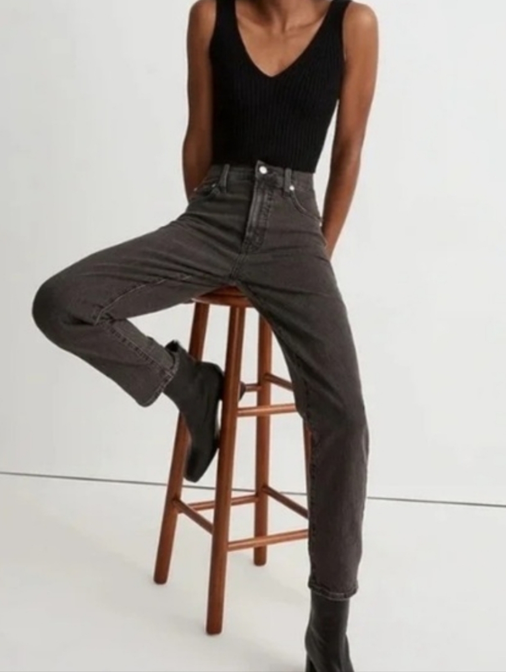 Madewell The Perfect Vintage Straight Jeans Black